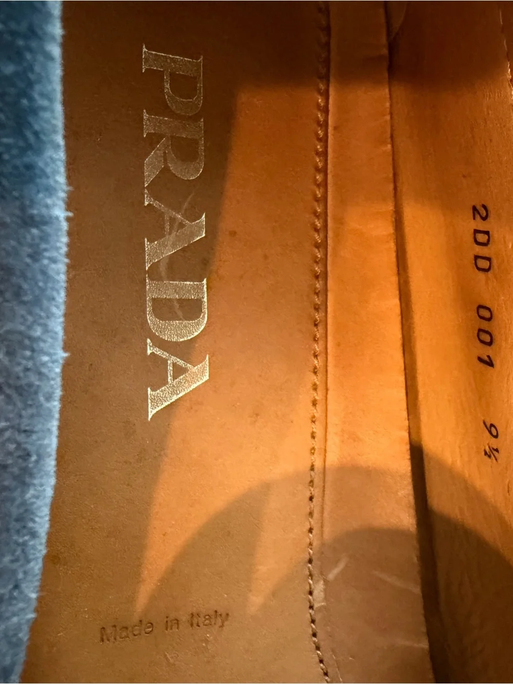 Prada Men’s Blue Suede Drivers